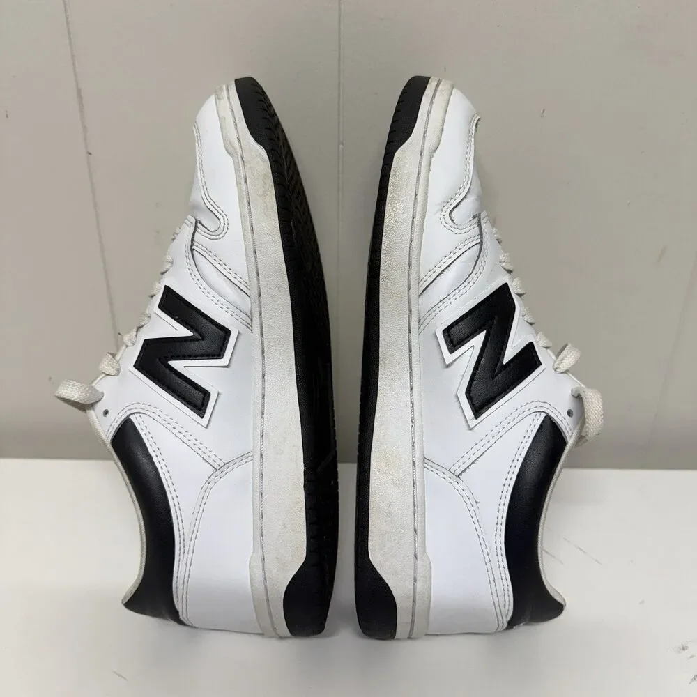 New Balance 480 White Black Leather Low BB480LBK Sneaker Men 9.5 Women 11 GUC*